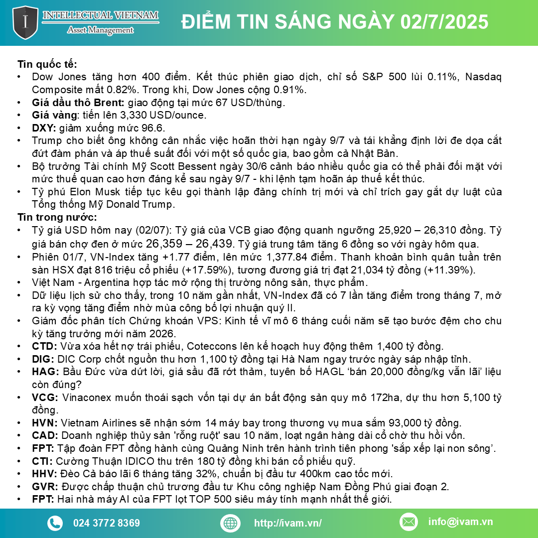 Điểm tin ngày 02 07