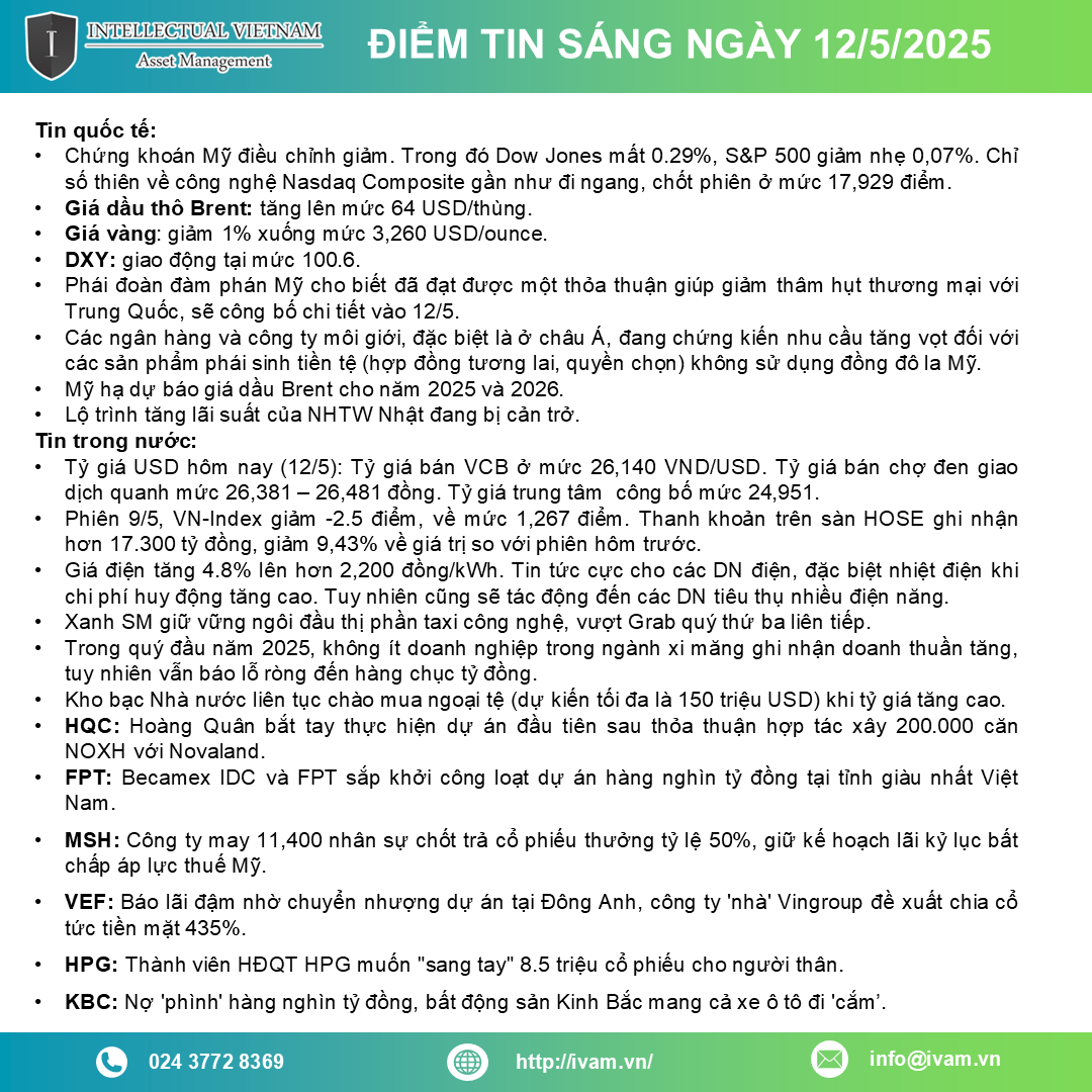 Điểm tin ngày 12 05