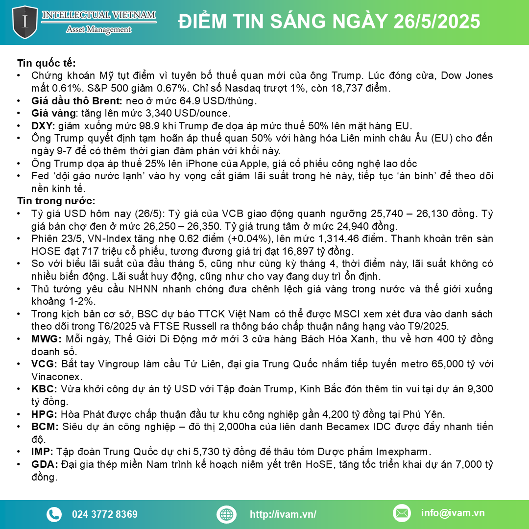 Điểm tin ngày 26 05