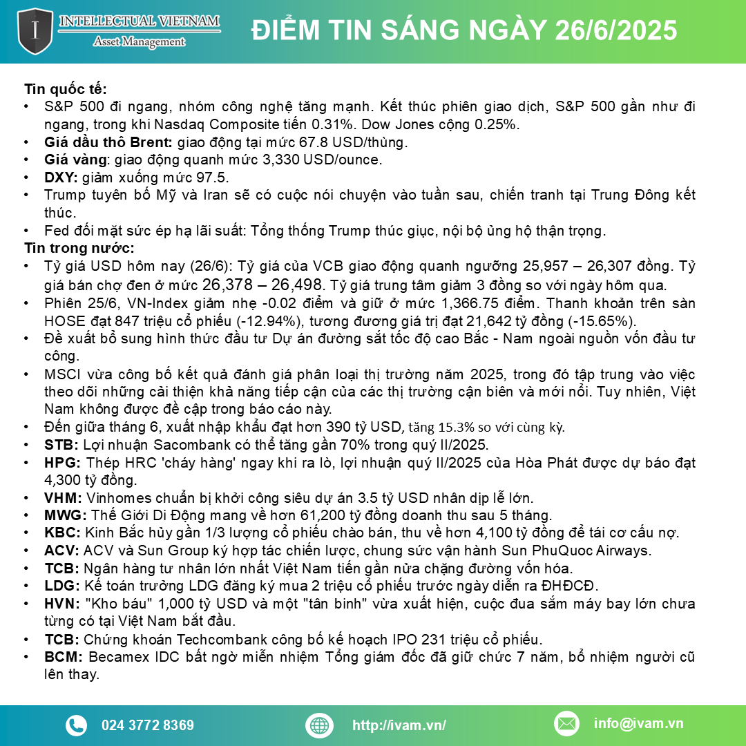 Điểm tin ngày 26 06