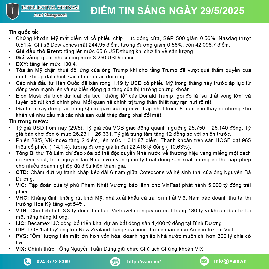 Điểm tin ngày 29 05